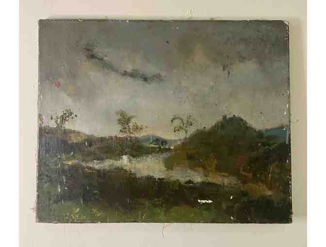 Amy Sedaris Antique Oil Landscape Painting