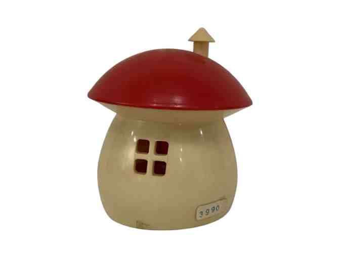 Amy Sedaris Vintage Cutie Little Mushroom House Bank w/ Heart Lock