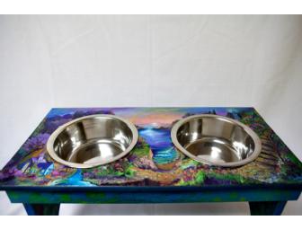 Large Dog Feeding Stand by Charles Adams