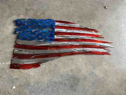 Custom Made American Flag donated by Elite Steel Erectors