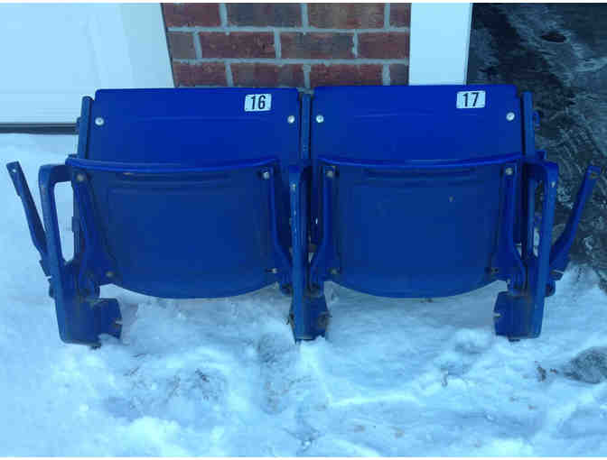 Pair of Metrodome Seats signed by Bud Grant & Mike Grant