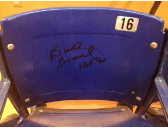 Pair of Metrodome Seats signed by Bud Grant & Mike Grant