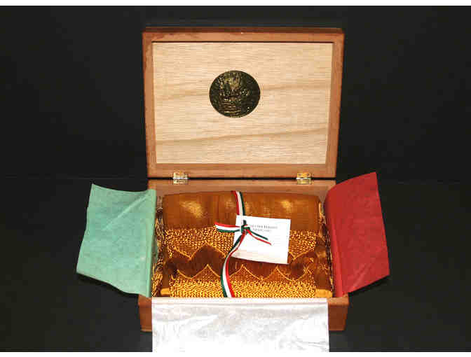 Rebozo in a Wooden Box from Casa Del Rebozo Mexicano