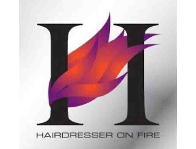 Gift card and product from Hairdresser on Fire