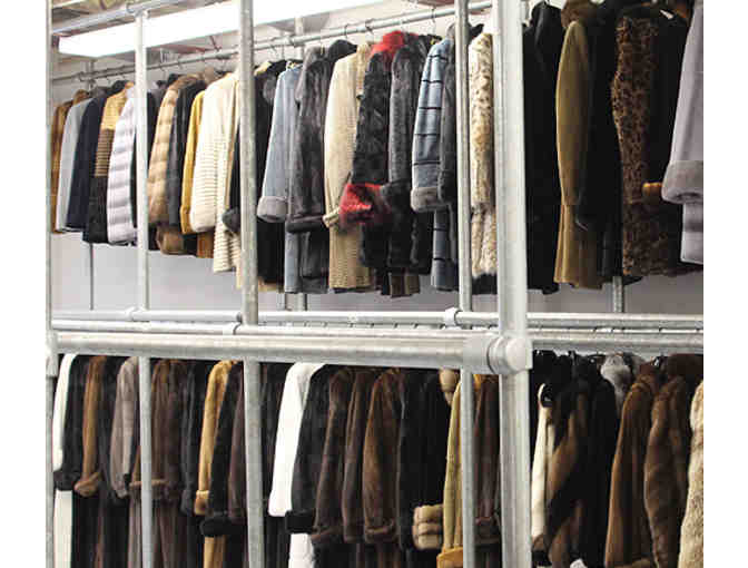 Storage of one furcoat or jacket for one season