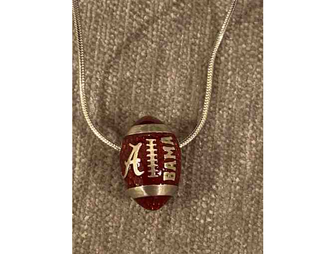 Bama Enamel Football Pendant w/ Chain from Cronier's Fine Jewelry