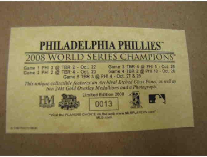 Philadelphia Phillies World Series Etched Panel