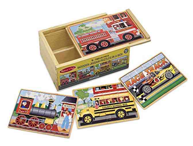 Melissa and Doug 4 Truck Wooden Jigsaw Puzzles