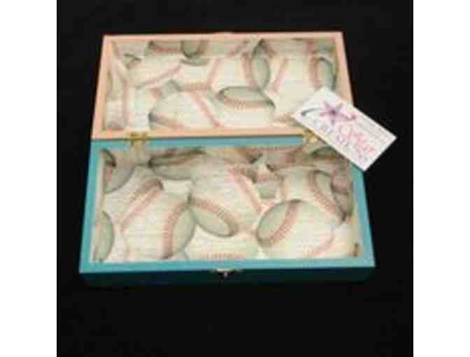 Stella Star Creations - Handcrafted Keepsake Box - Baseball