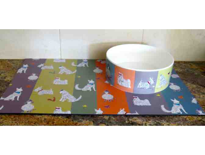 Ceramic Pet Bowl with Mat