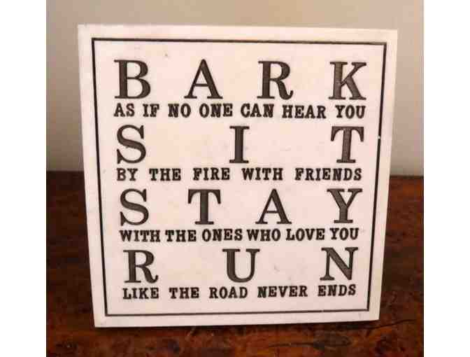 Bark-Sit-Stay-Run Decorative Plaque