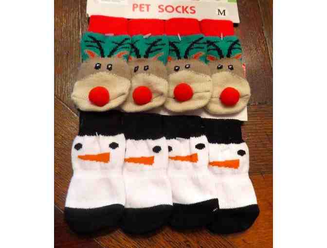 2 sets of Holiday Pupper Socks for your Dog