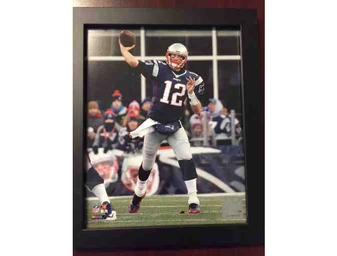 Uniquely Crafted One-of-a-Kind, New England Patriots Leather Ottoman &  Tom Brady Photo