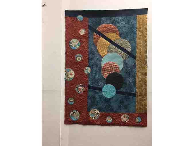 'Planets Realign' Handcrafted Wall Hanging Quilt by Wendy Overly