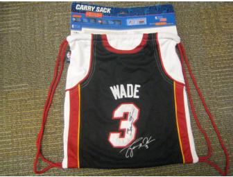 NBA Carry Sack Signed By Miami Heat Dwyane Wade