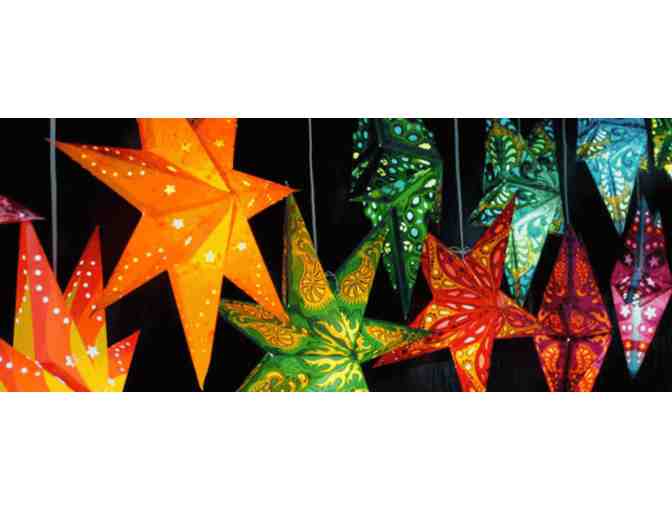 Om Gallery: Hanging Paper Star Lantern - Blue