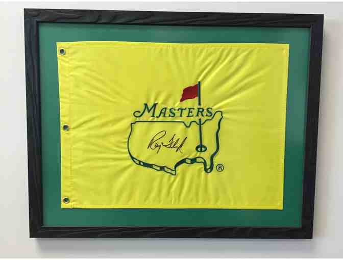 Framed and signed Golf Flag by Ray Floyd