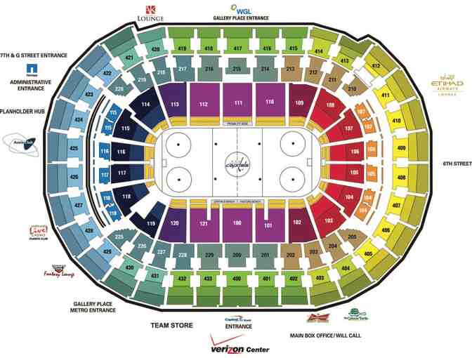 2-Tickets Washington Capitals (10th Row, Center Ice)