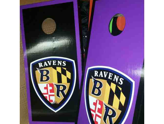 Ravens Tournament Size Cornhole Set with Bean Bags