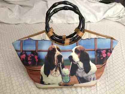 Bassets at the soda fountain purse