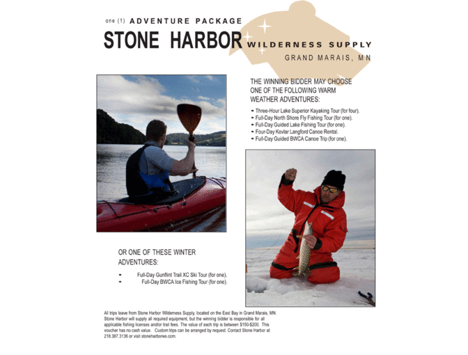 STONE HARBOR ADVENTURE PACKAGE