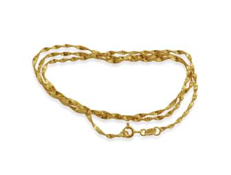 Yellow Gold Twisted Herringbone Chain