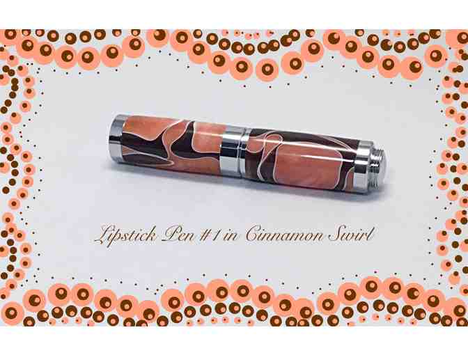 Fun & Fashionable Hand-Crafted Lipstick Pen (Cinnamon Swirl #1)