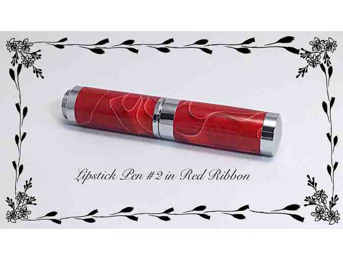 Fun & Fashionable Hand-Crafted Lipstick Pen (Red Ribbon #2)