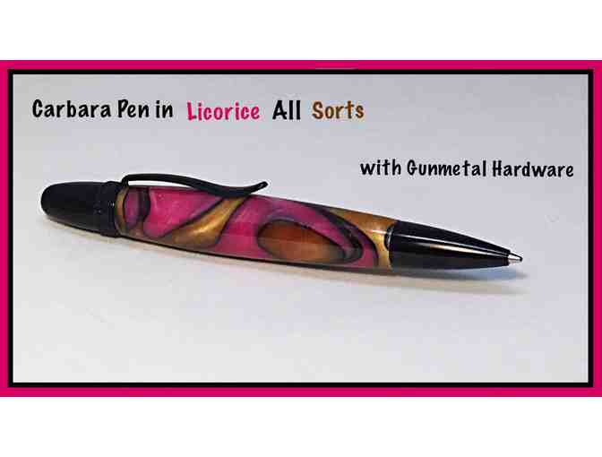 Carbara Pen in Fun 'Licorice All Sorts' with Gunmetal Hardware