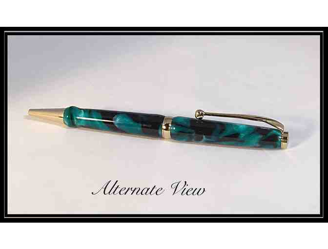 Pretty Twist Pen in Black Emerald with 24kt Gold Plate