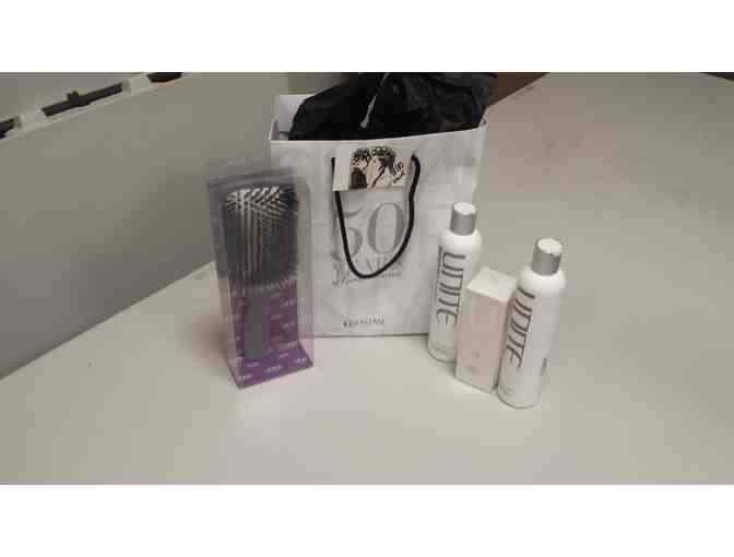 Beauty Package: Azurite Necklace and Spank Salon Hair Products Gift Bag