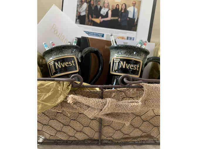 Gift Basket and $50 gift card to Boulangerie donated by Nvest Financial Group