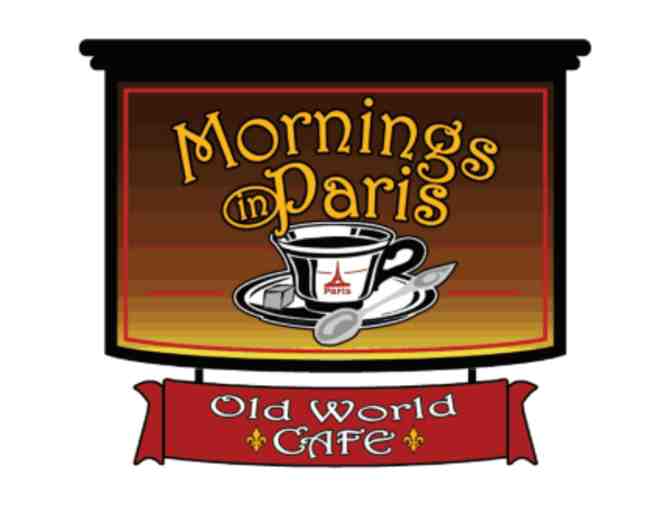 $25 gift card, travel mug and pound of Harvest Blend from Mornings in Paris