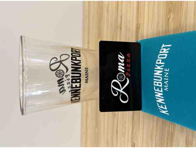 Roma Pizza $25 Gift Certificate, Pint Glass and Koozie