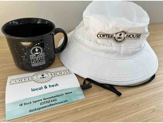 Dock Square Coffee House Mug and No Fly Zone Hat