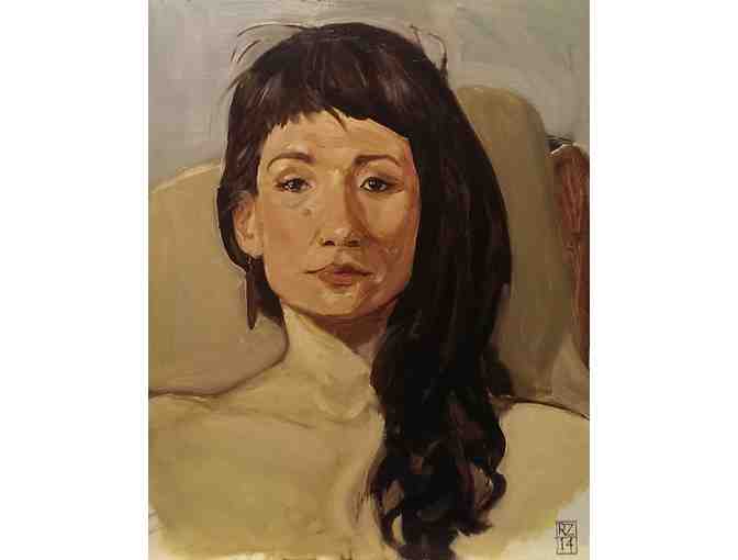 Original Oil Portrait Sitting