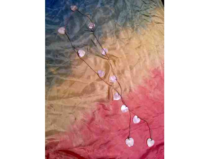 Mother-of Pearl Heart Lariat Necklace