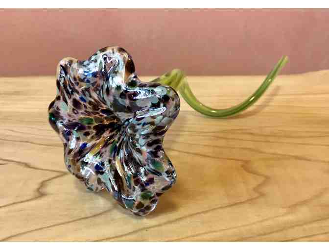 Handblown Glass Flower & $25 Gift Certificate to Morris County School of Glass