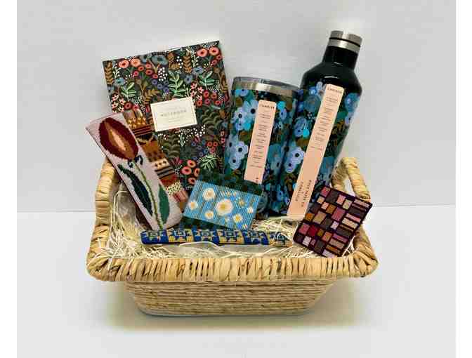 Floral Travel Mug Set with Needlepoint Accessories