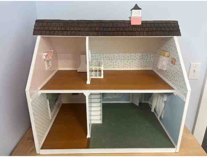 Beautiful Handmade Wood Doll House and Furniture