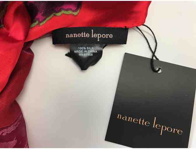 Nanette Lapore red silk scarf
