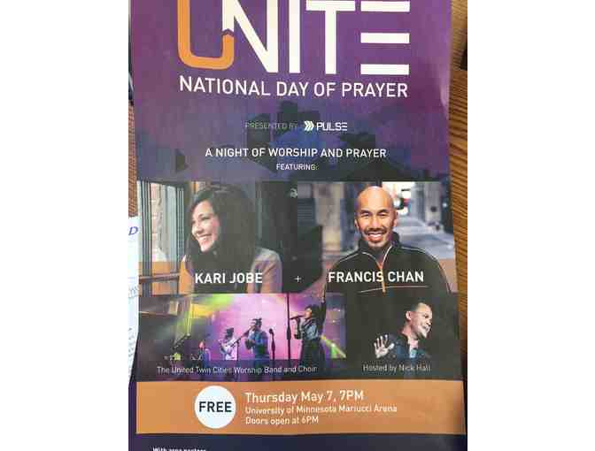 UNITE National Day of Prayer-  Thursday, May 7, 7 pm U of M Mariucci Arena