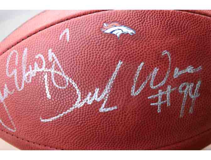 Autographed 'The Duke' NFL Football - John Elway & DeMarcus Ware