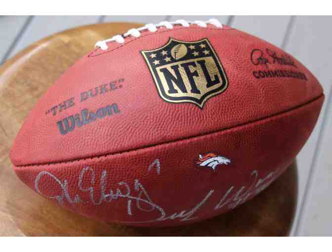 Autographed 'The Duke' NFL Football - John Elway & DeMarcus Ware
