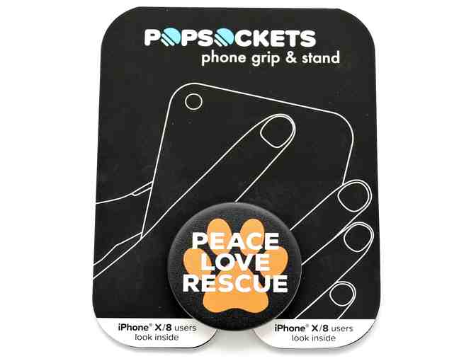 Pop Socket - 'Peace, Love, Rescue' - Black