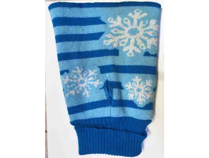 Teddy's Blue Snowflake Sweater (from our personal collection)