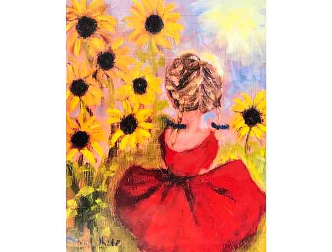 Print - Girl in the Sunflowers