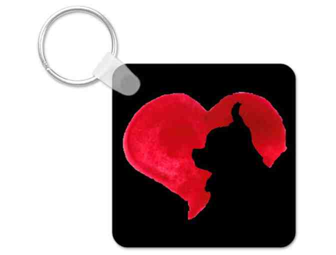 Teddy in the Heart Key Ring