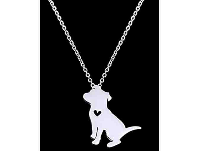 Dog & Heart Pendant Necklace