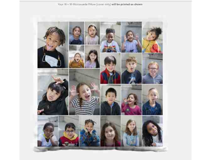 1st Grade: Portrait Photo Essay 20x20 two sided photo pillow case featuring both classes